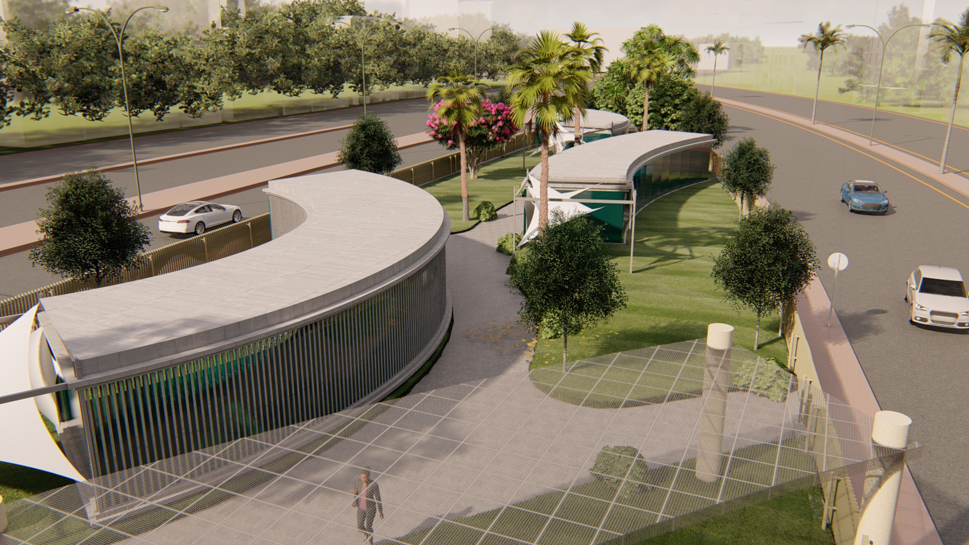 food court , shops & bank design-16