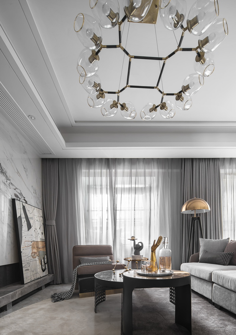 武汉弘阳印月府样板房 | 解读轻奢时尚与灰度艺术-7