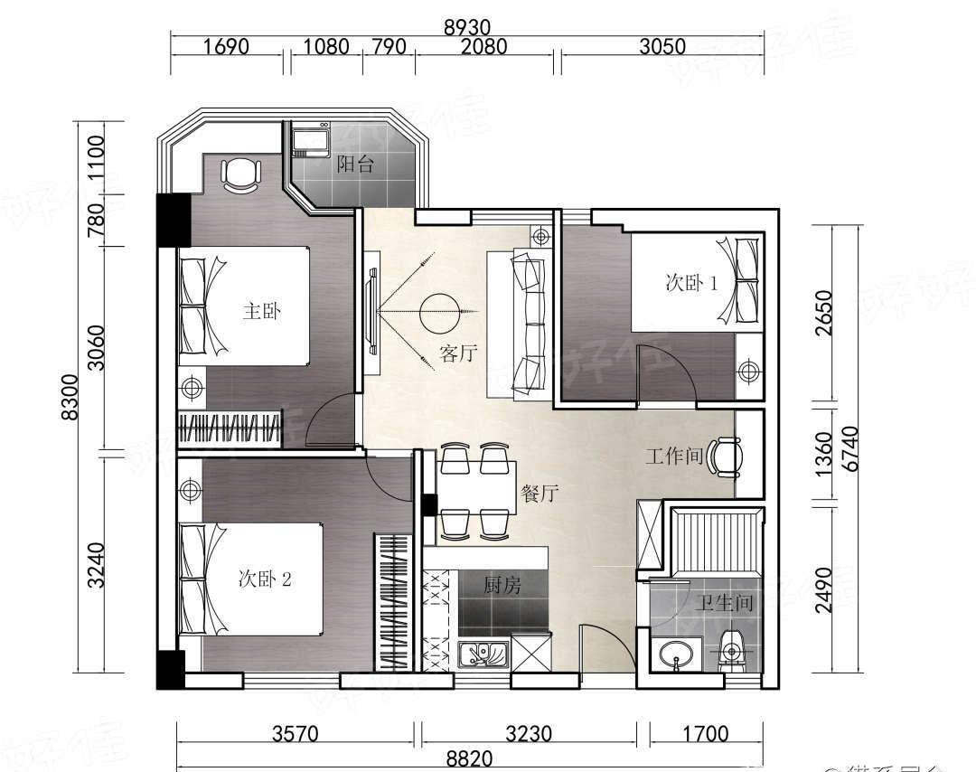 15 万打造 tiffany 蓝美家,诠释北欧风生活美学-3