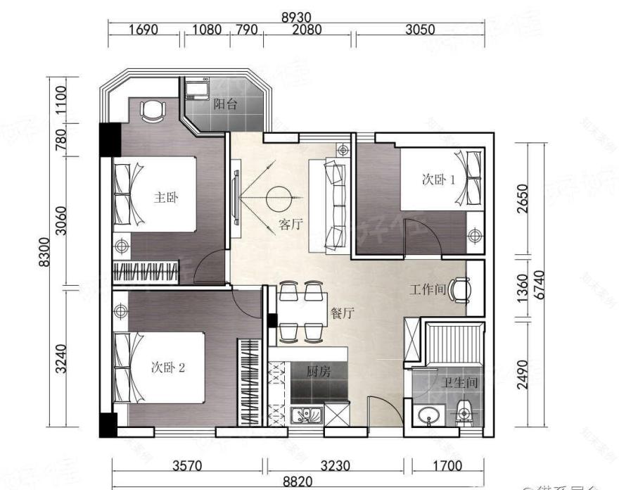 15 万打造 tiffany 蓝美家,诠释北欧风生活美学-3