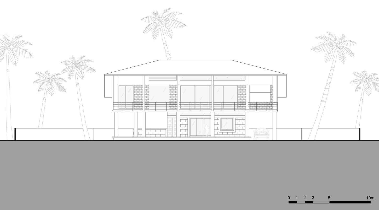 印度卡利库特 Elathur 海滩混凝土住宅-57