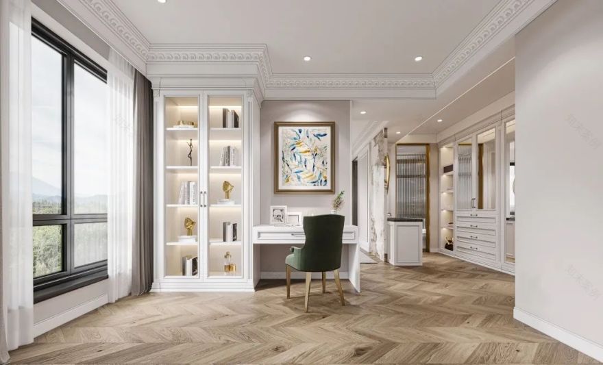 阅山湖·云著美式轻奢住宅设计丨介白设计工作室-32