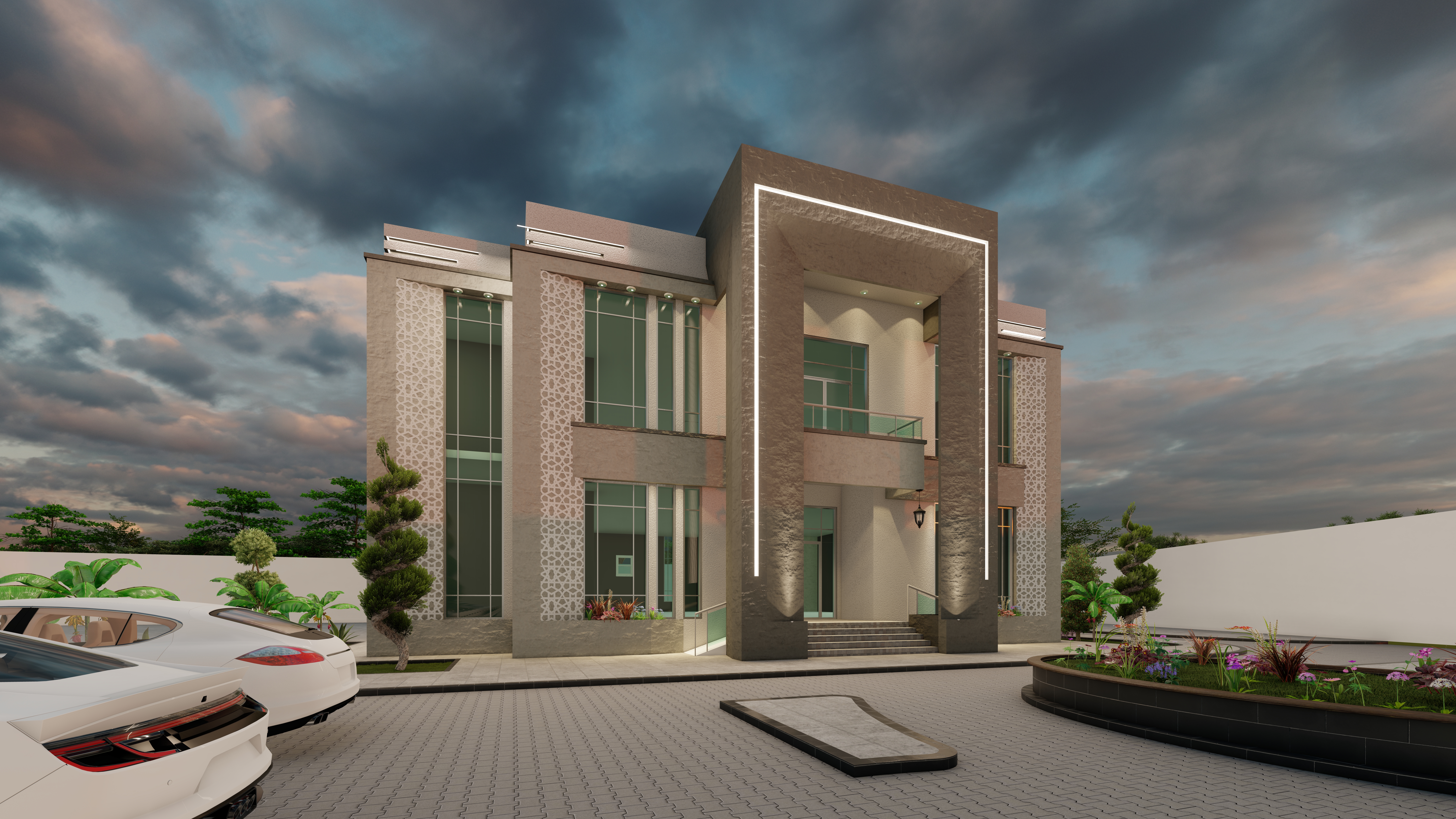 现代伊斯兰别墅外观-0