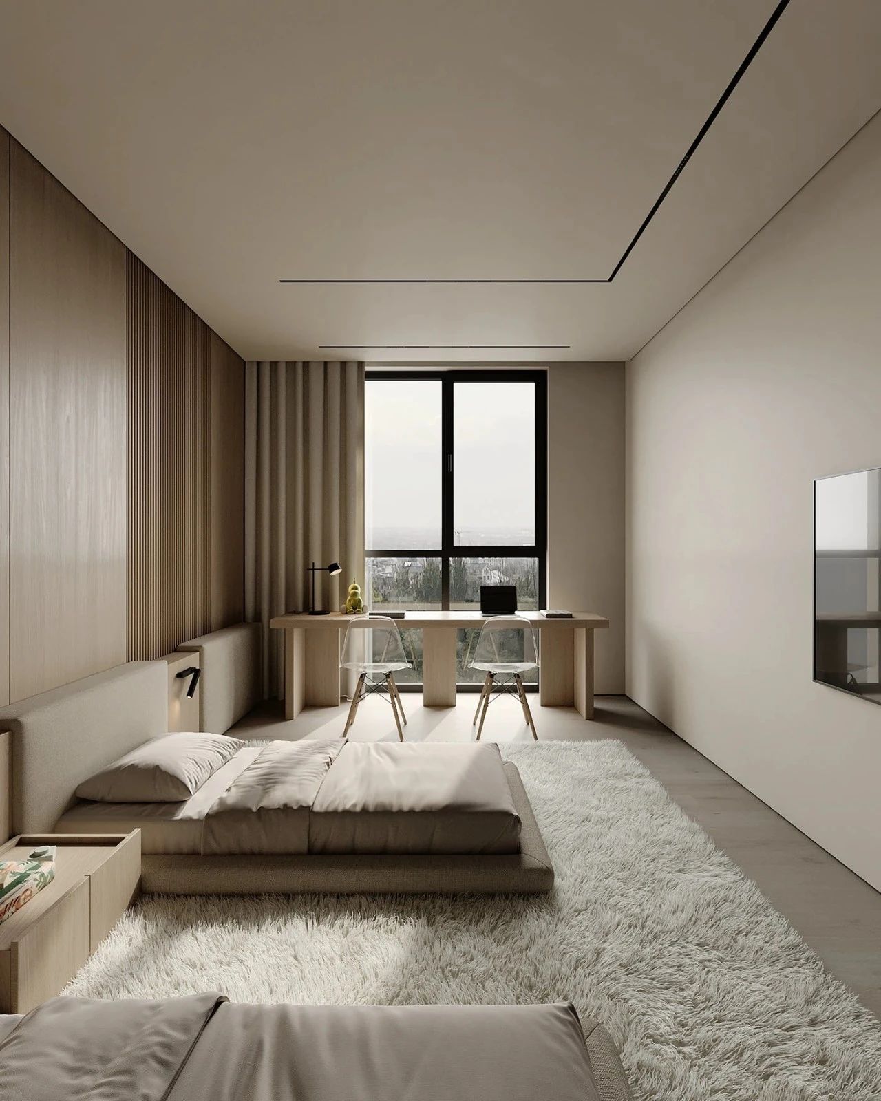 原木系奶油风极简空间loft公寓设计丨URSA STUDIO-62