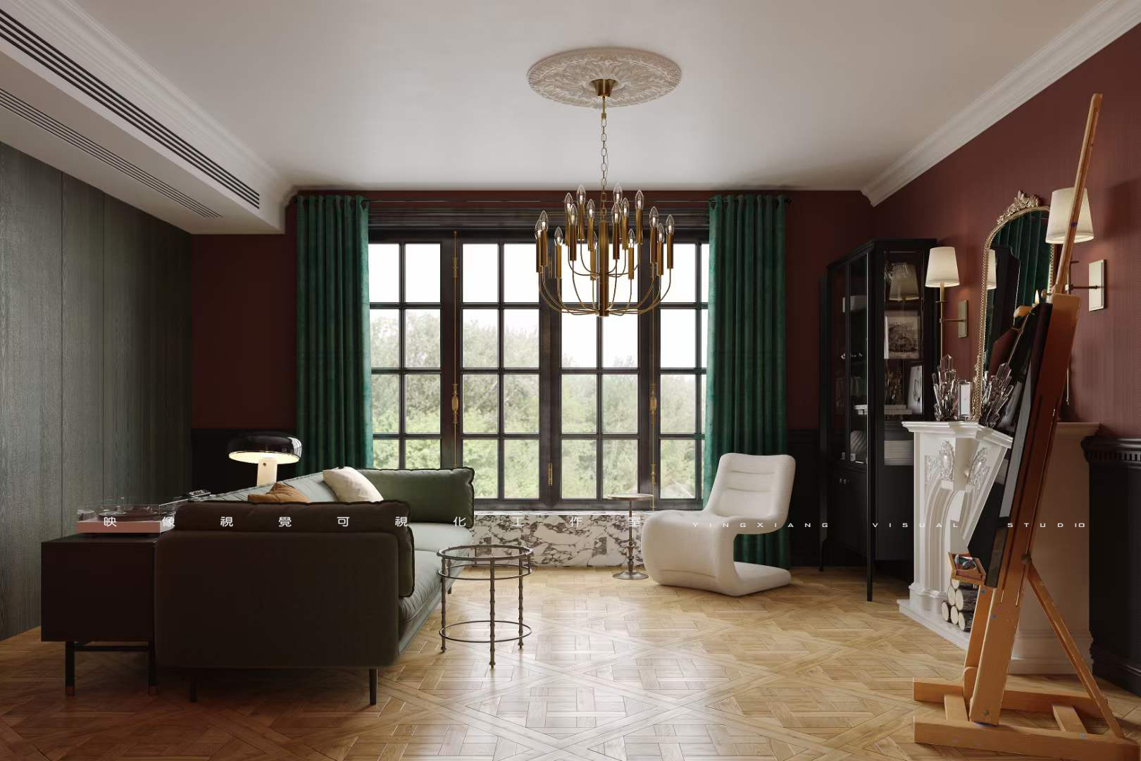 撞色复古空间丨映像視覺可视化工作室-4