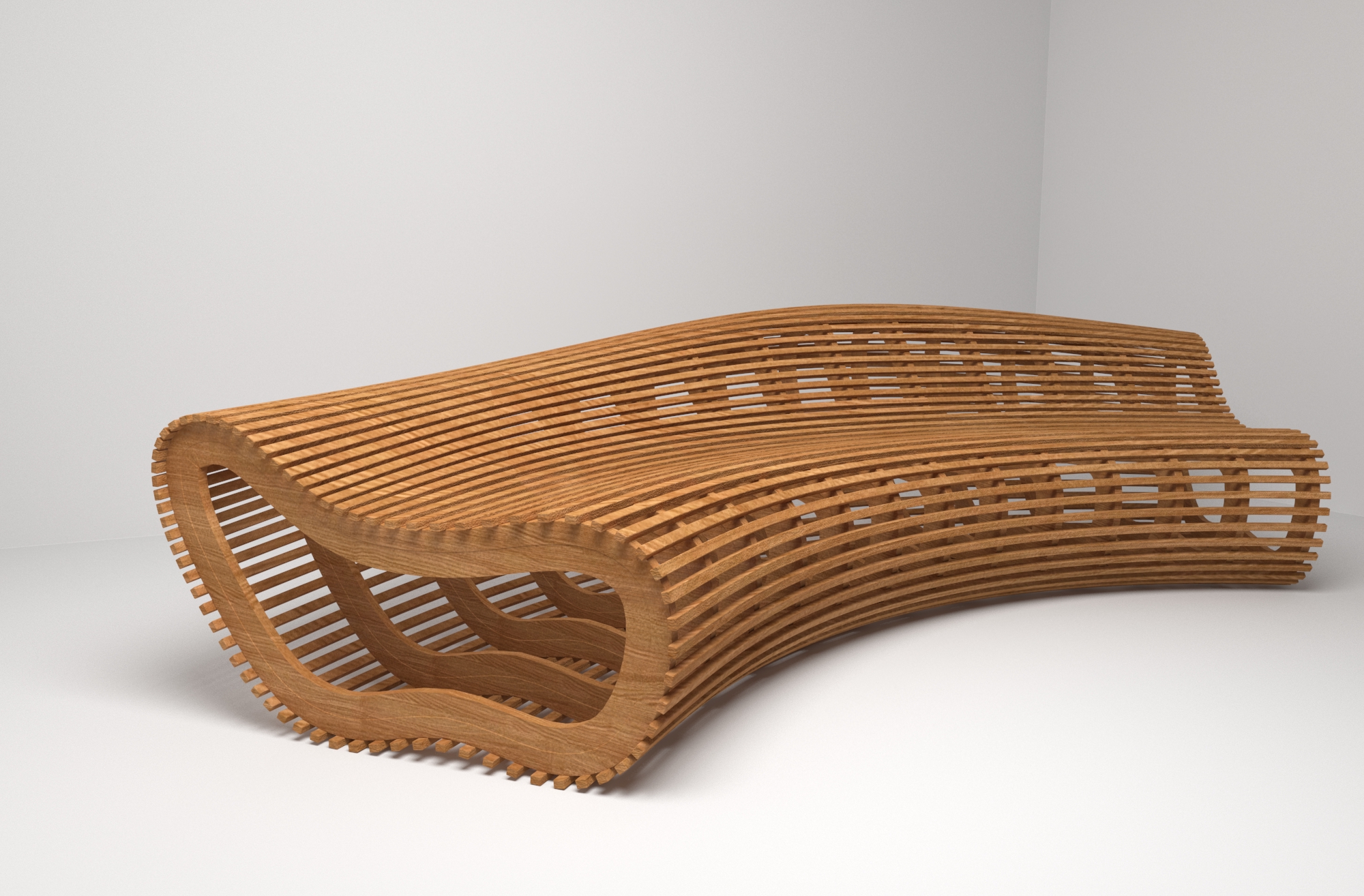 0003 - Bench Parametric 3D model-0