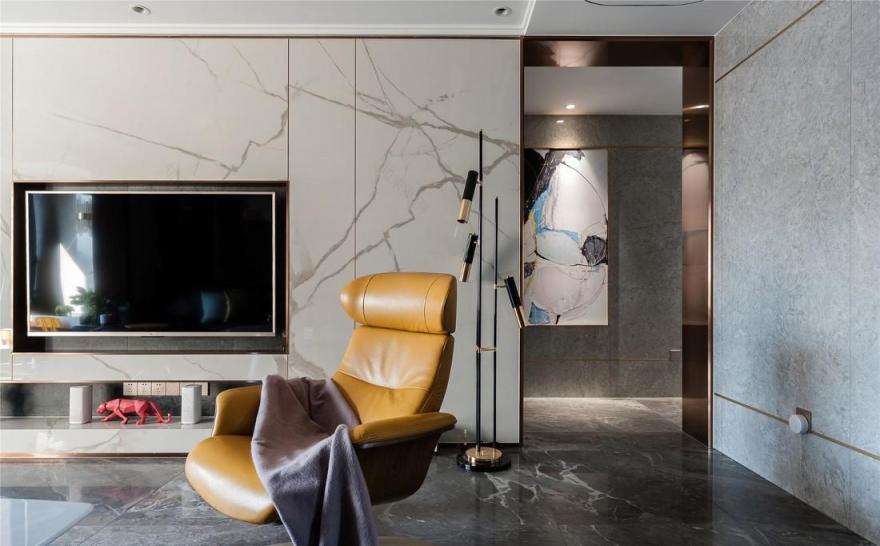 120㎡老气精装房掰成时髦精致轻奢风-2