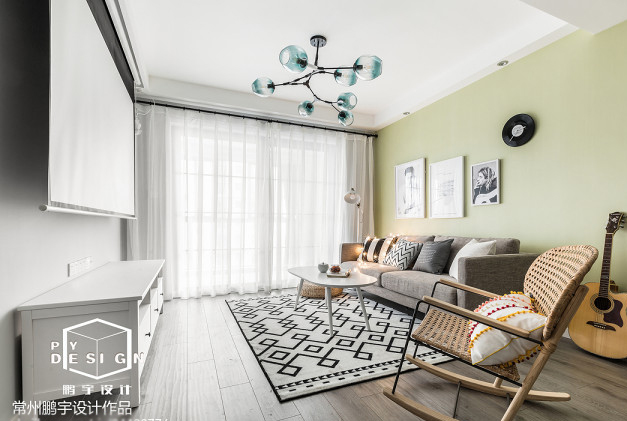 草木绿的秋天——90㎡北欧风住宅  鹏宇设计-1