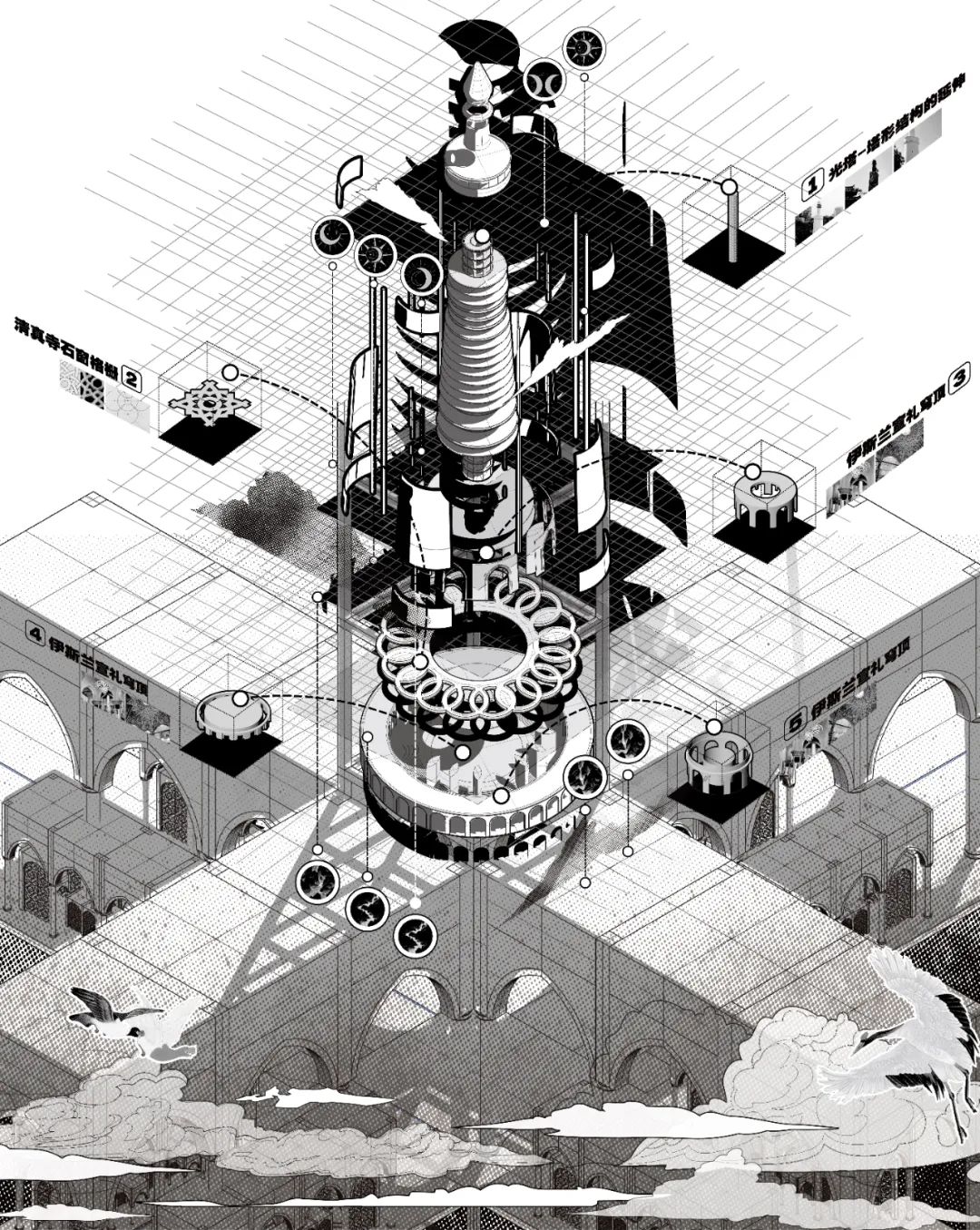 超现实主义！广美优毕以游戏方式打开建筑！“语言景观+声音景观”将宗教步入虚境！超越物理边界的多节点虚拟宗教网络打造沉浸式声光幻境-158
