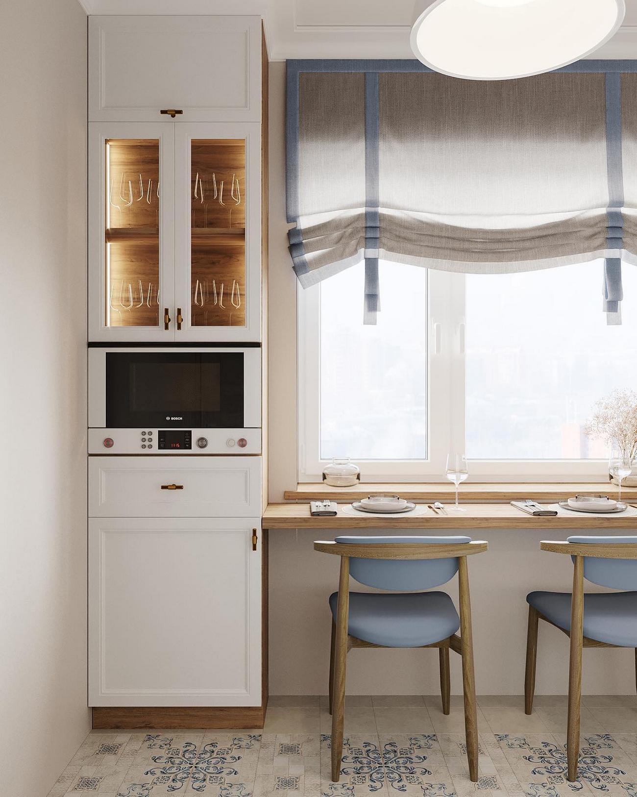 6m²小厨房设计方案（含窗边就餐吧台）-7