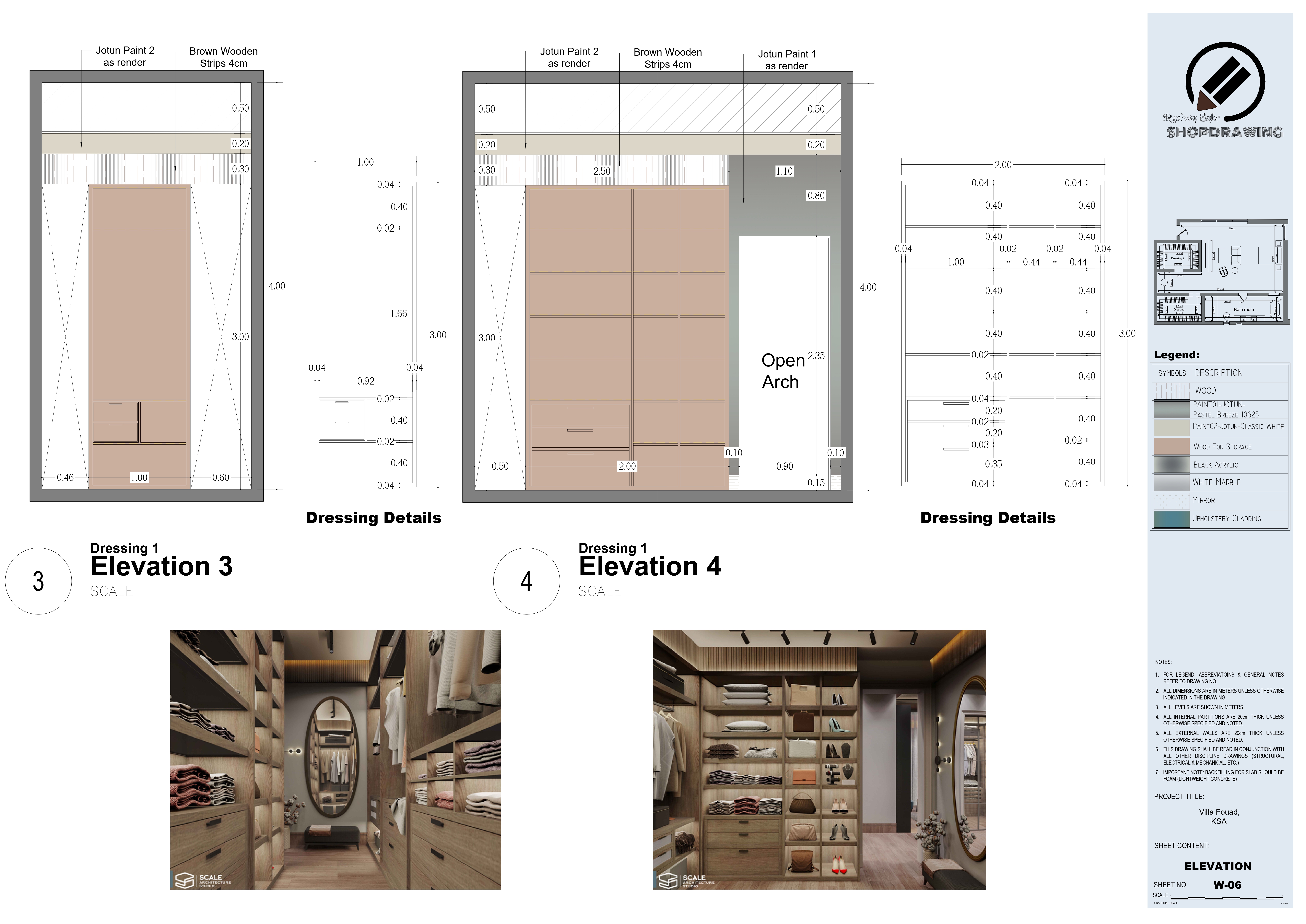 Shop Drawing For Master Bedroom in KSA-7