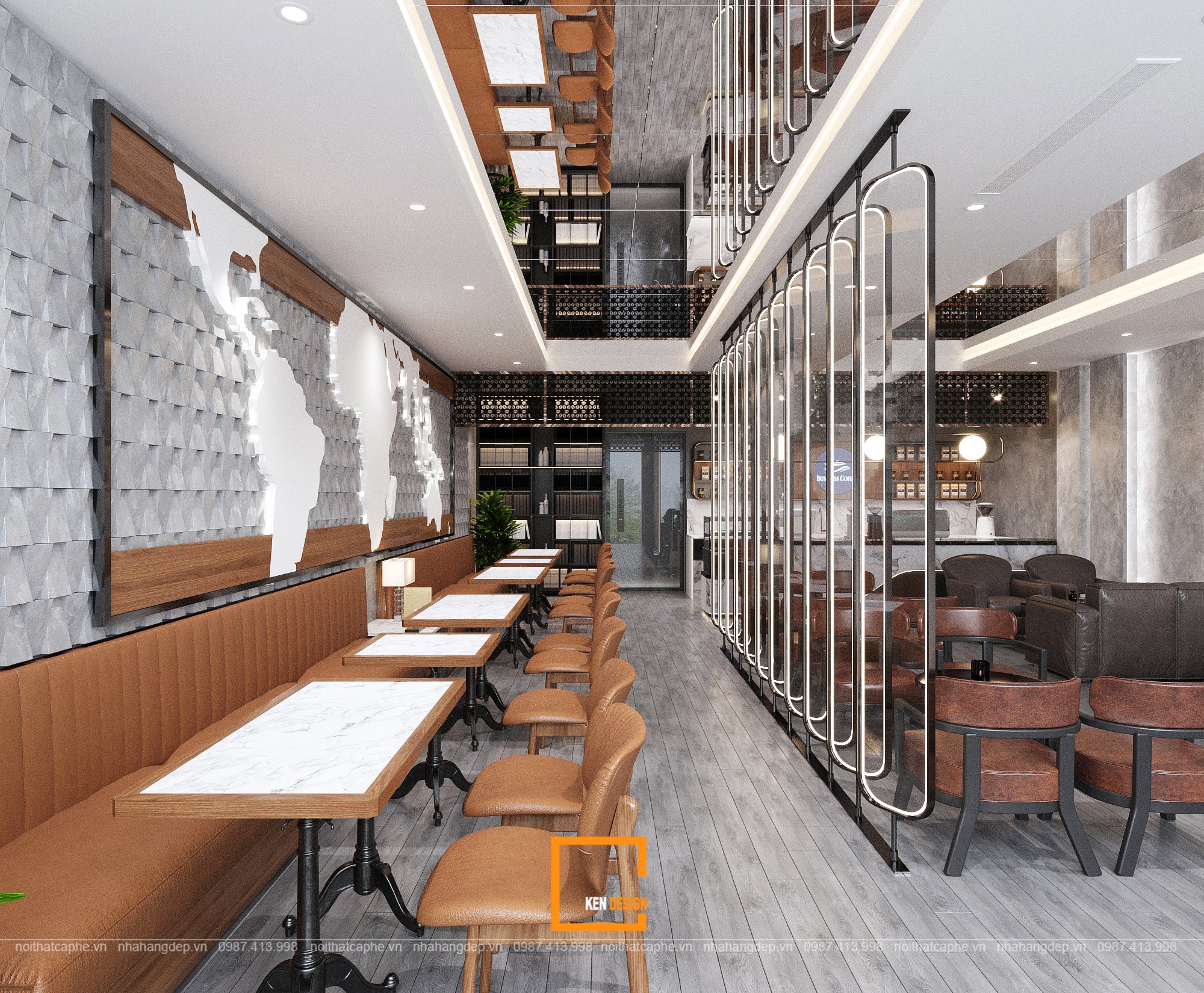 Business Coffee商务咖啡馆设计丨越南河内丨Ken Design-20