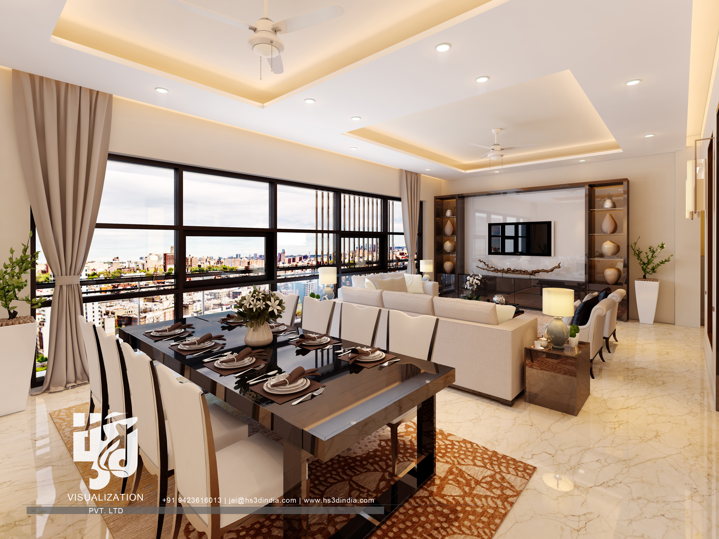 印度 HS3D 打造惊艳住宅室内渲染-63