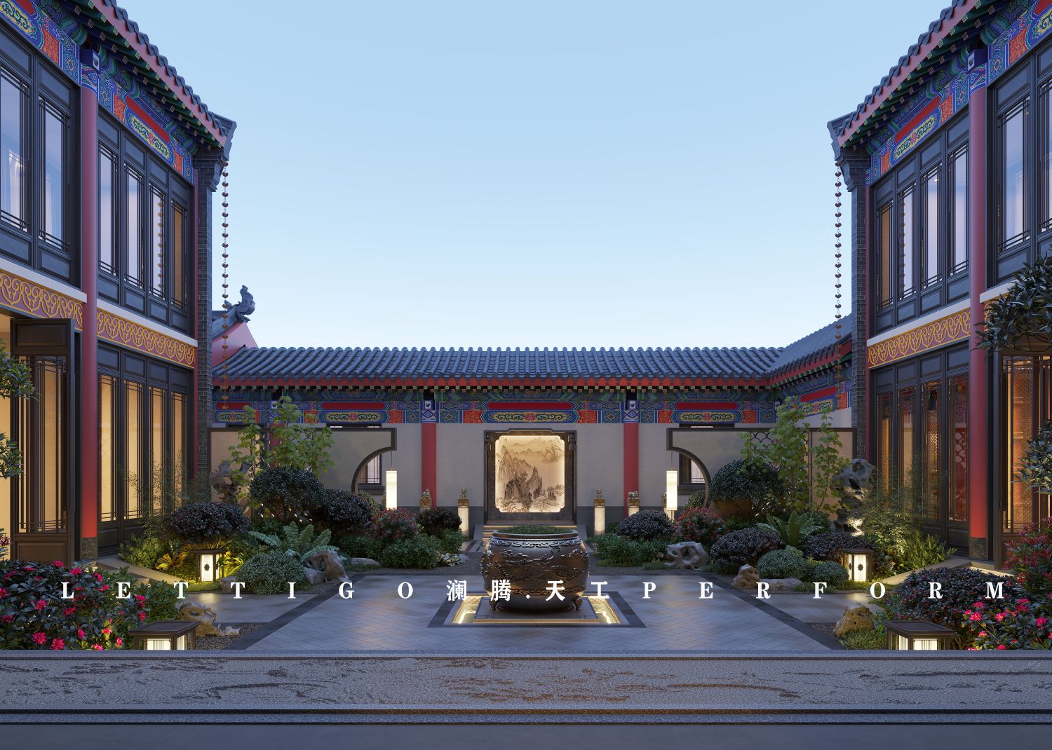 中式|门头|外观|四合院|园林|庭院-1