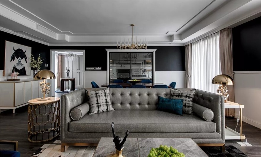 134m²轻奢主义·棕榈泉国际花园 DE设计事务所-4