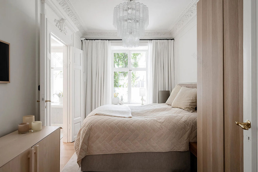 瑞典 75 平米优雅公寓 | 乳白色调的柔和魅力-17