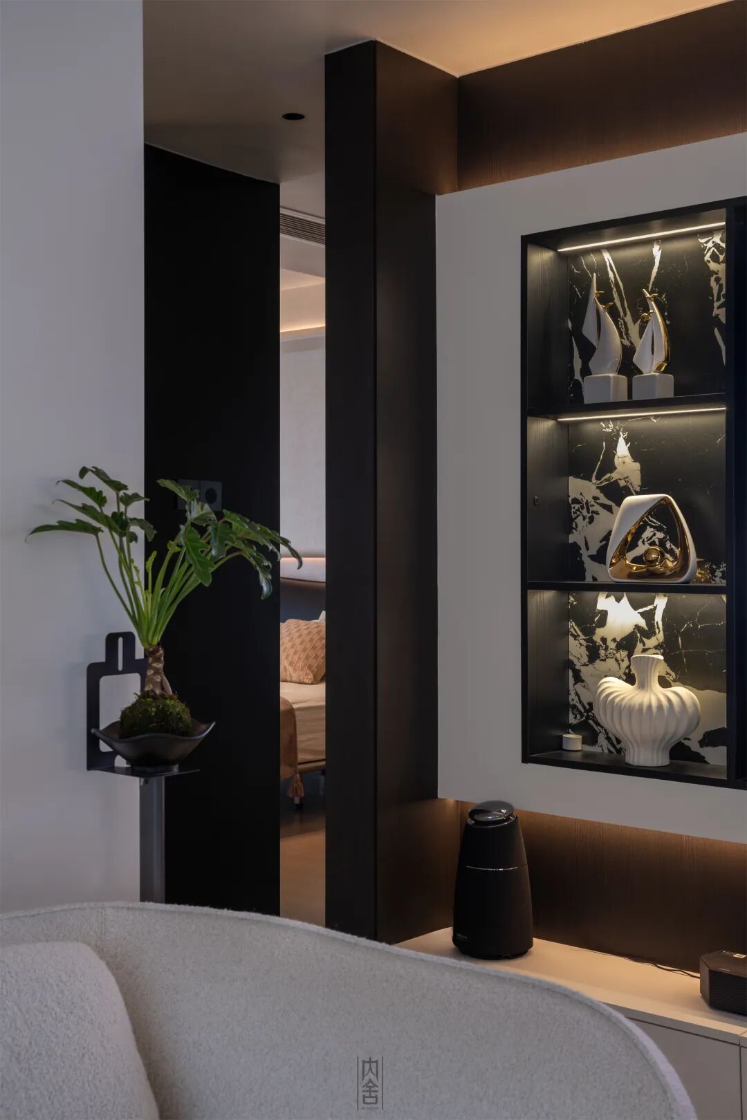 内舍软装丨128㎡奶油意式风，打破传统横厅布局，让空间更宽敞！-19