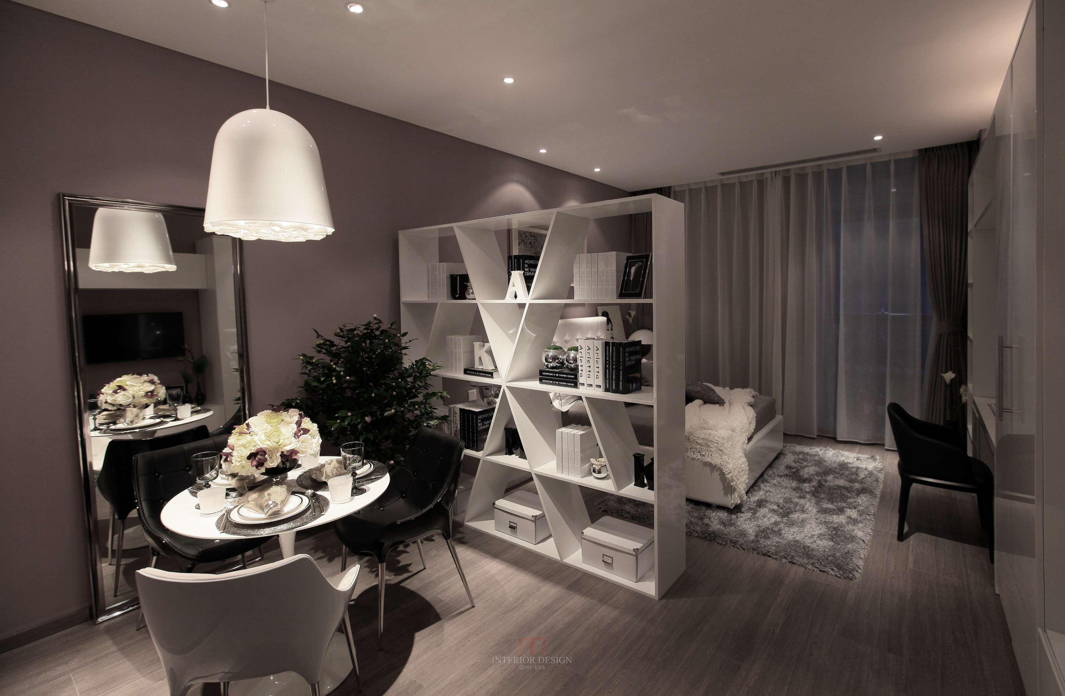 北京现代风格样板间      绽放-2-14