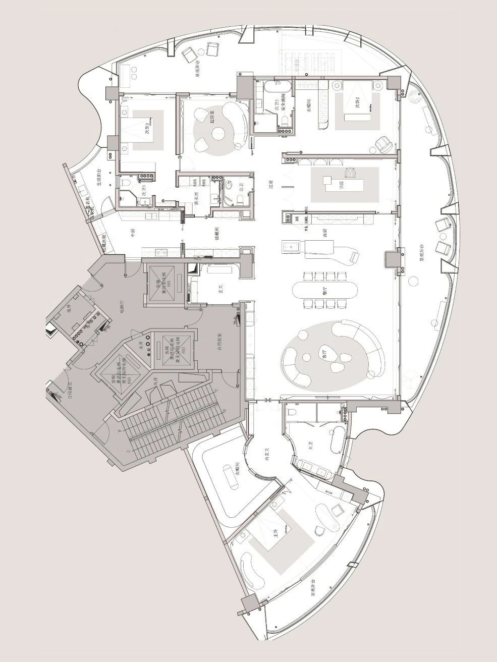 东方湖居设计豪宅样板间丨WSD世尊设计-53