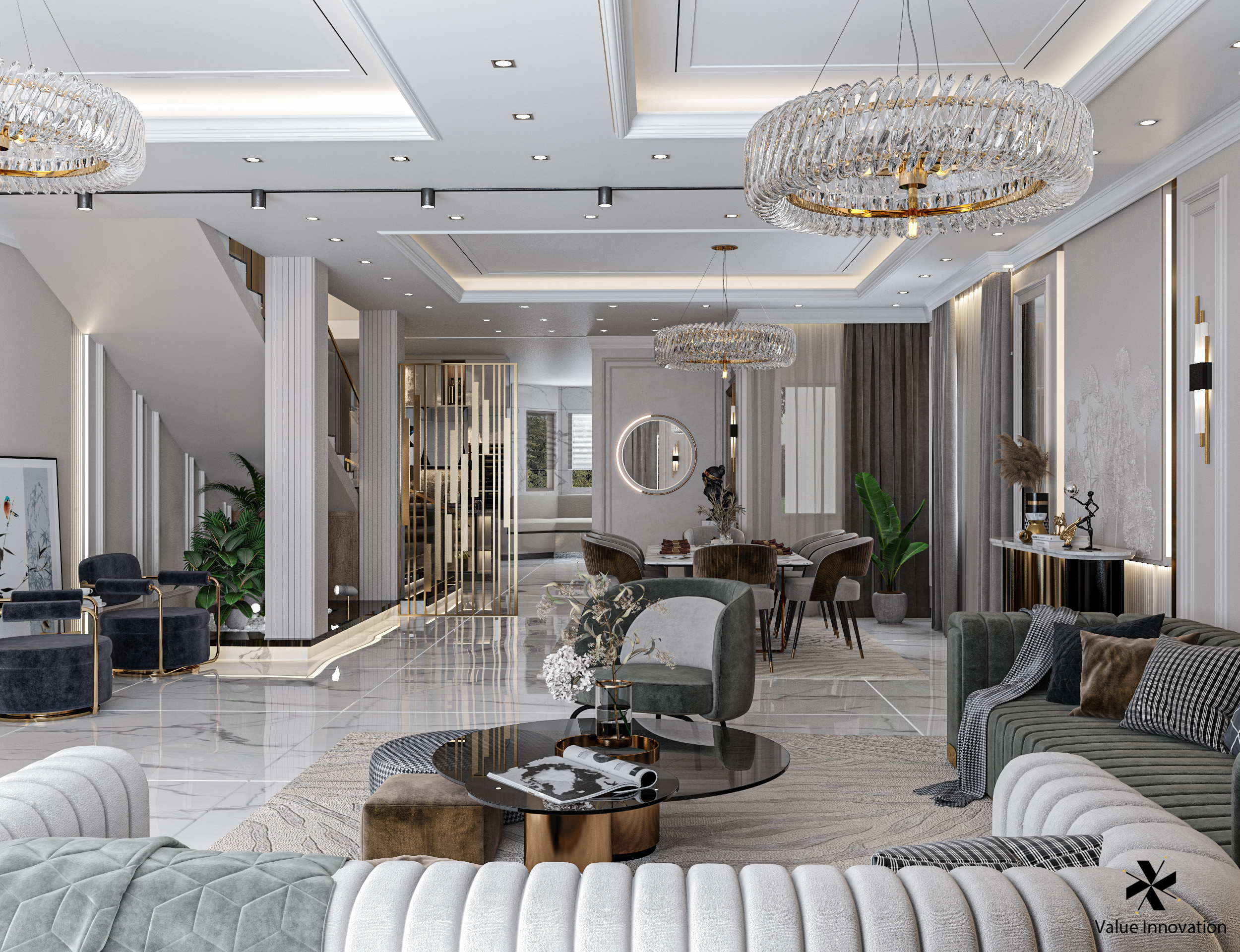 Neoclassic Reception & Kitchen-9