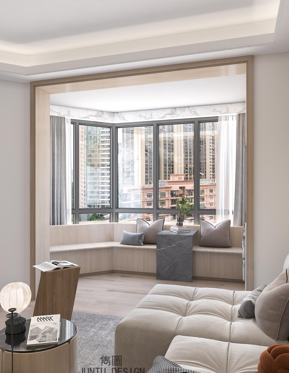 奶咖色日式原木风家居设计-8