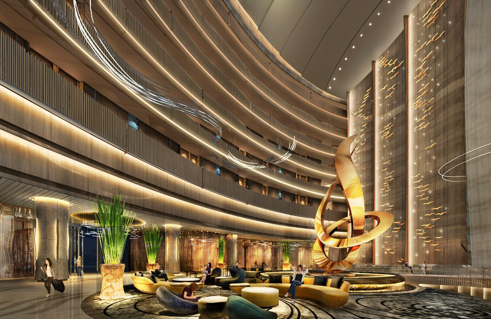 山东日照喜来登大酒店室内外灯光设计方案丨中国日照-16