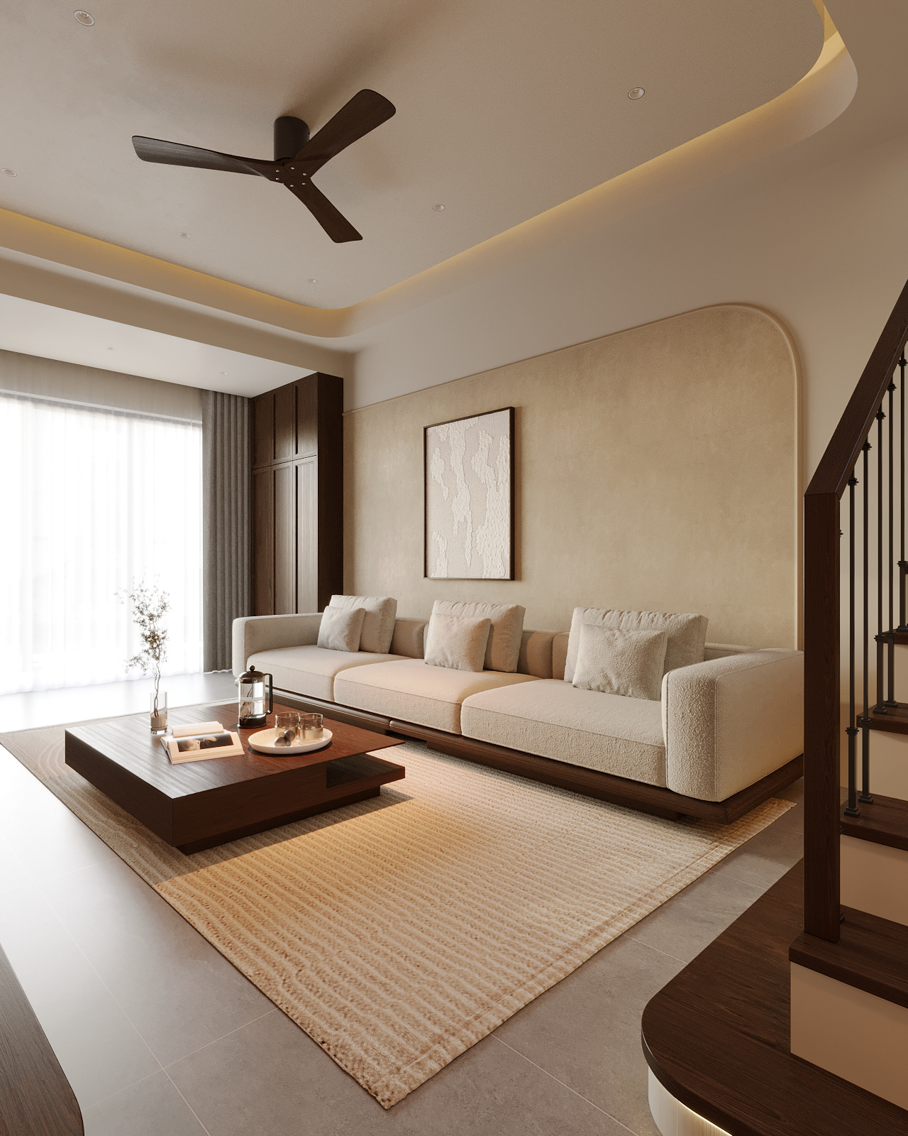 The Warm Balance – Modern Living Space-6