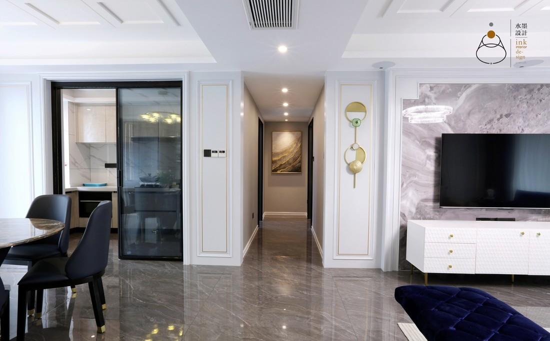 145㎡现代轻奢平层，普鲁士蓝的静谧优雅-6
