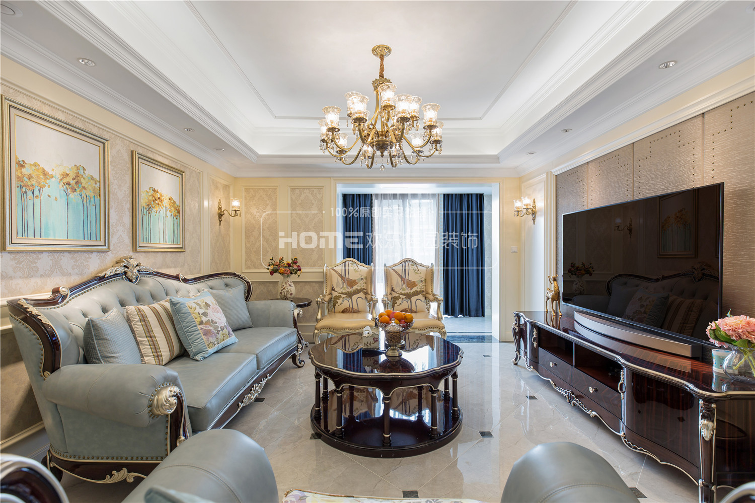 成都三利云锦 135 平米新古典之家 | 精致大气,开放式厨房设计亮点突出-20