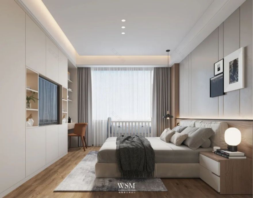 海南海口四口之家,200 平米简约时尚大平层设计-22