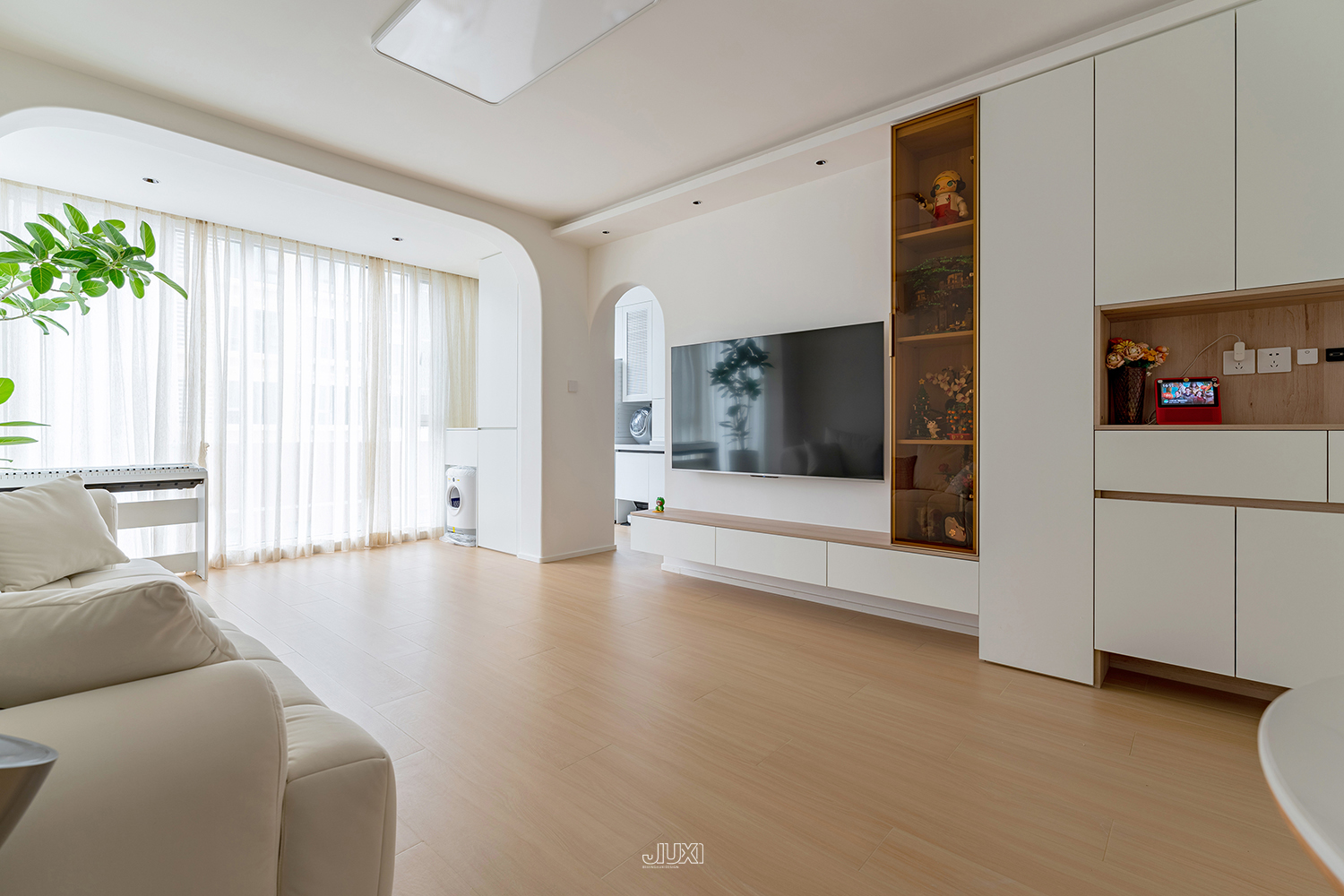 奶油原木一落地,放大30㎡的效果就有了-17