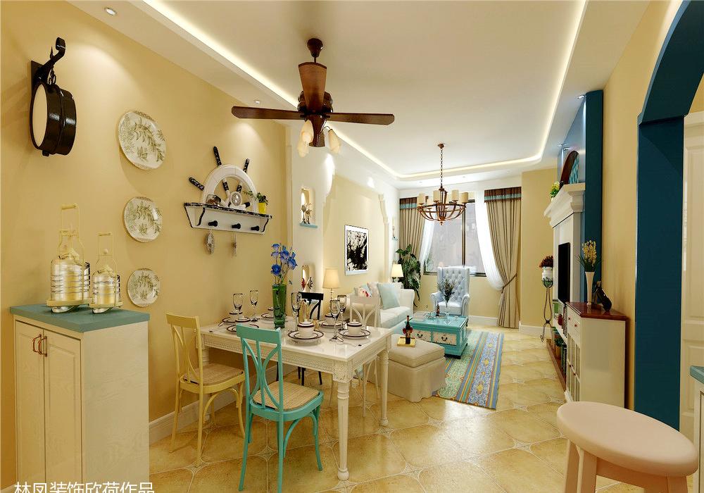 沈阳林凤装饰金地铂悦地中海风格装修案例-4