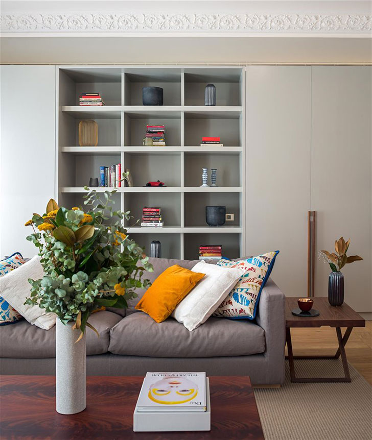 巴塞罗那 19 世纪古建筑中的明亮家园-3