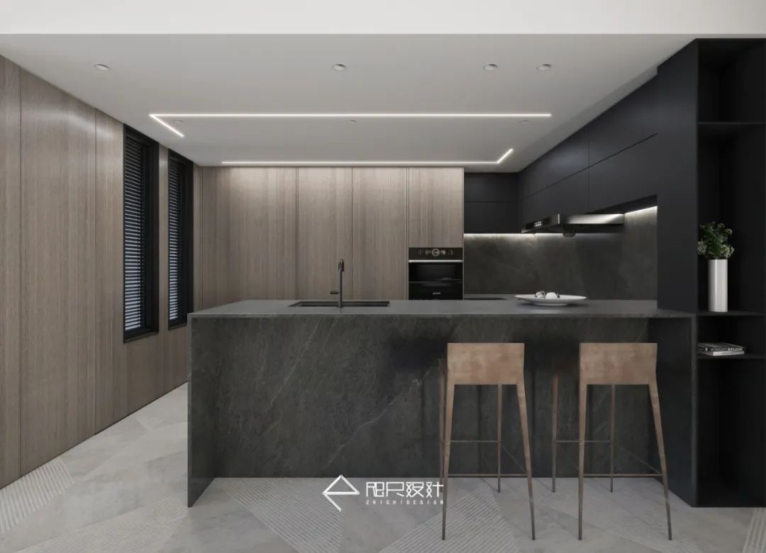 现代简约江景大厦,黑白灰缔造舒适生活-73