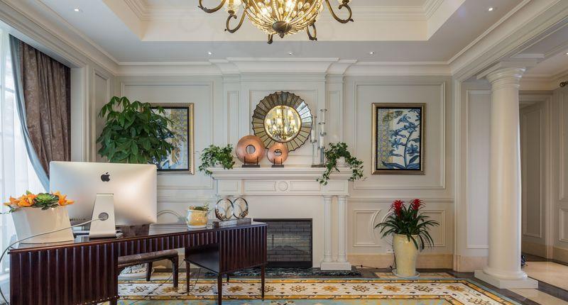 简美风格中的蓝金搭配——桃花源别墅G户型售楼处设计-20