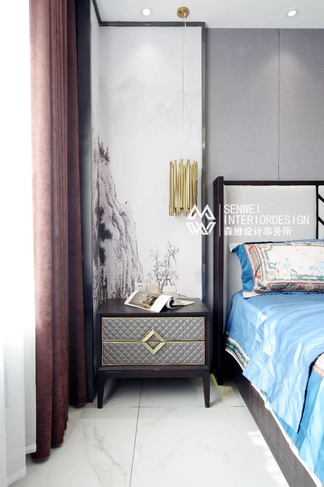 森维设计|| 浅茶清浊,华翠园奢宅平层新中式风-35