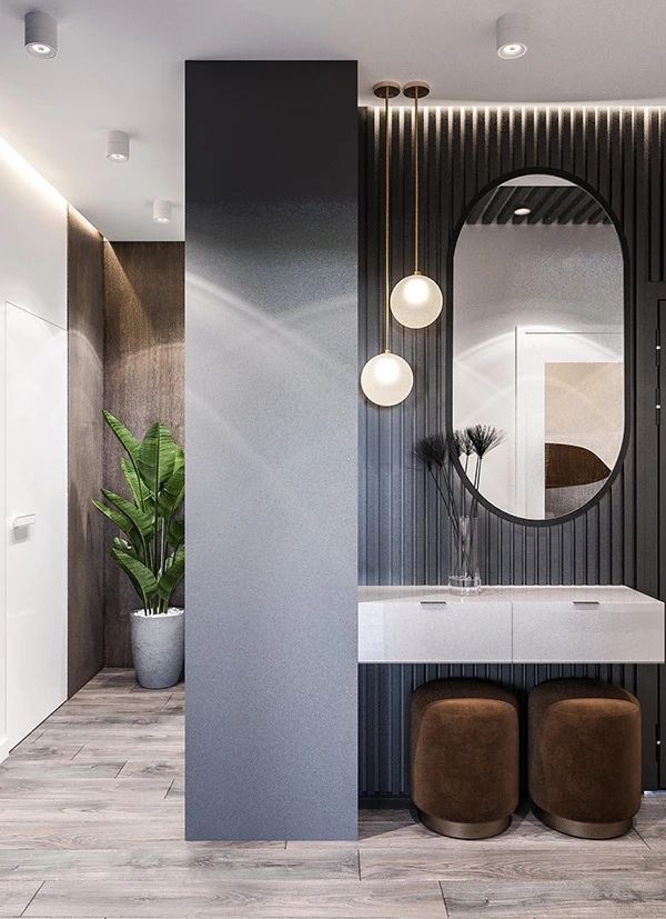 现代简约玄关设计-23