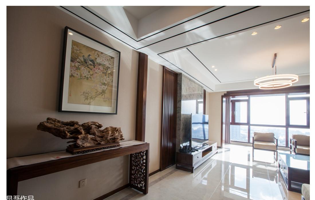 现代中式客厅设计，展现自然对称之美-4