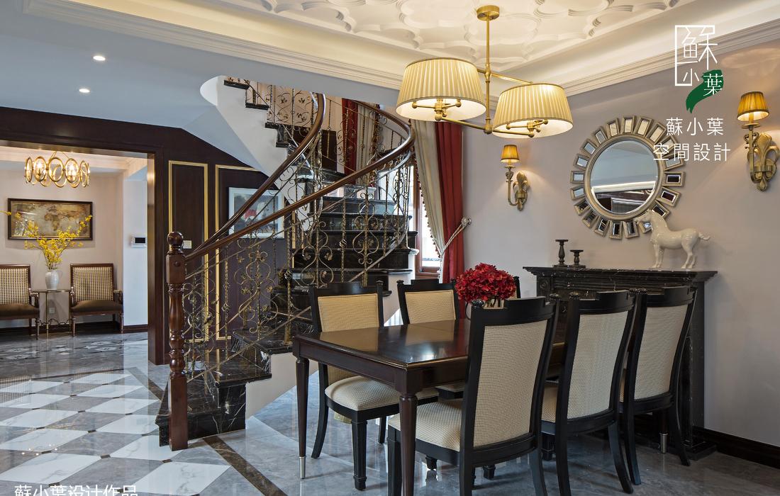 美式奢华空间,旋转楼梯与多元儿童房设计-6