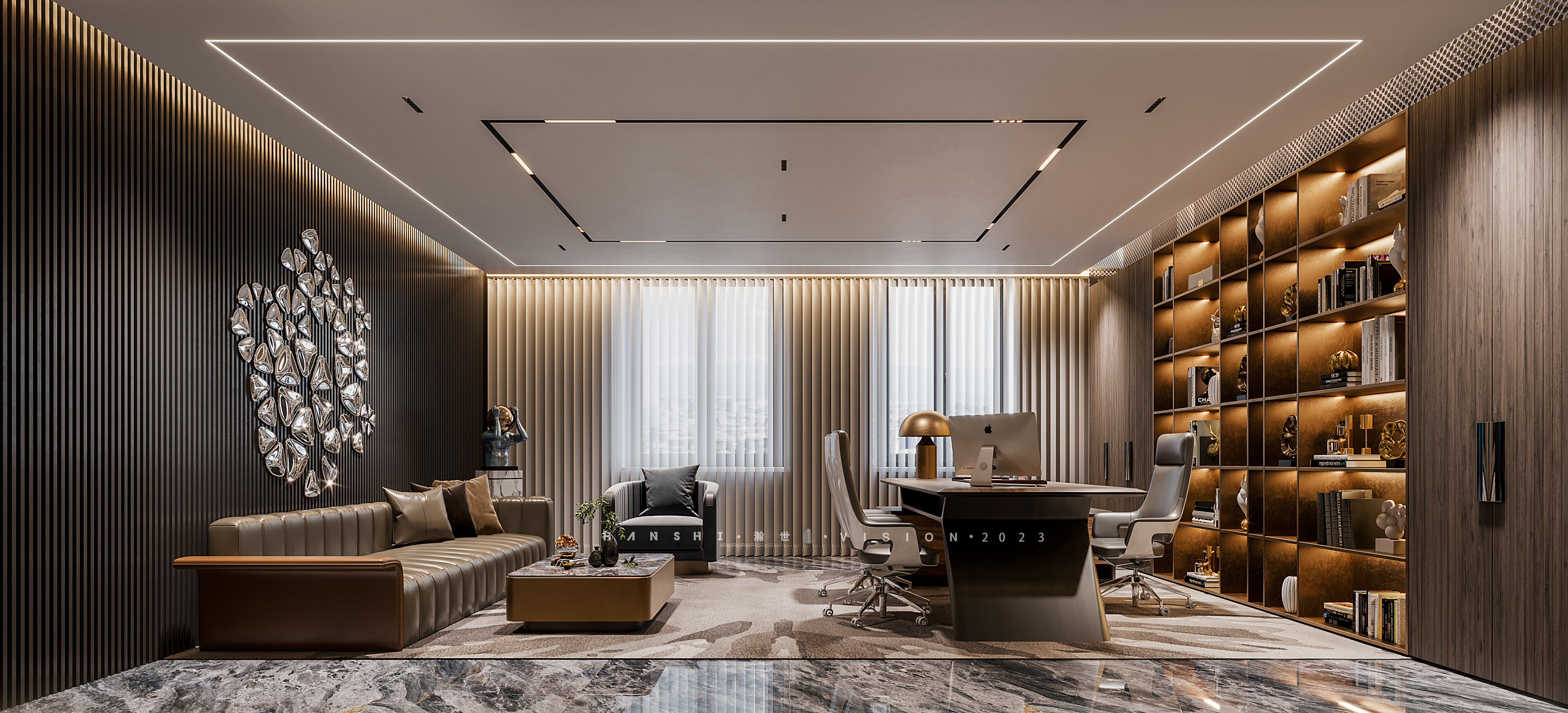 现代高奢办公室-瀚世表现-8