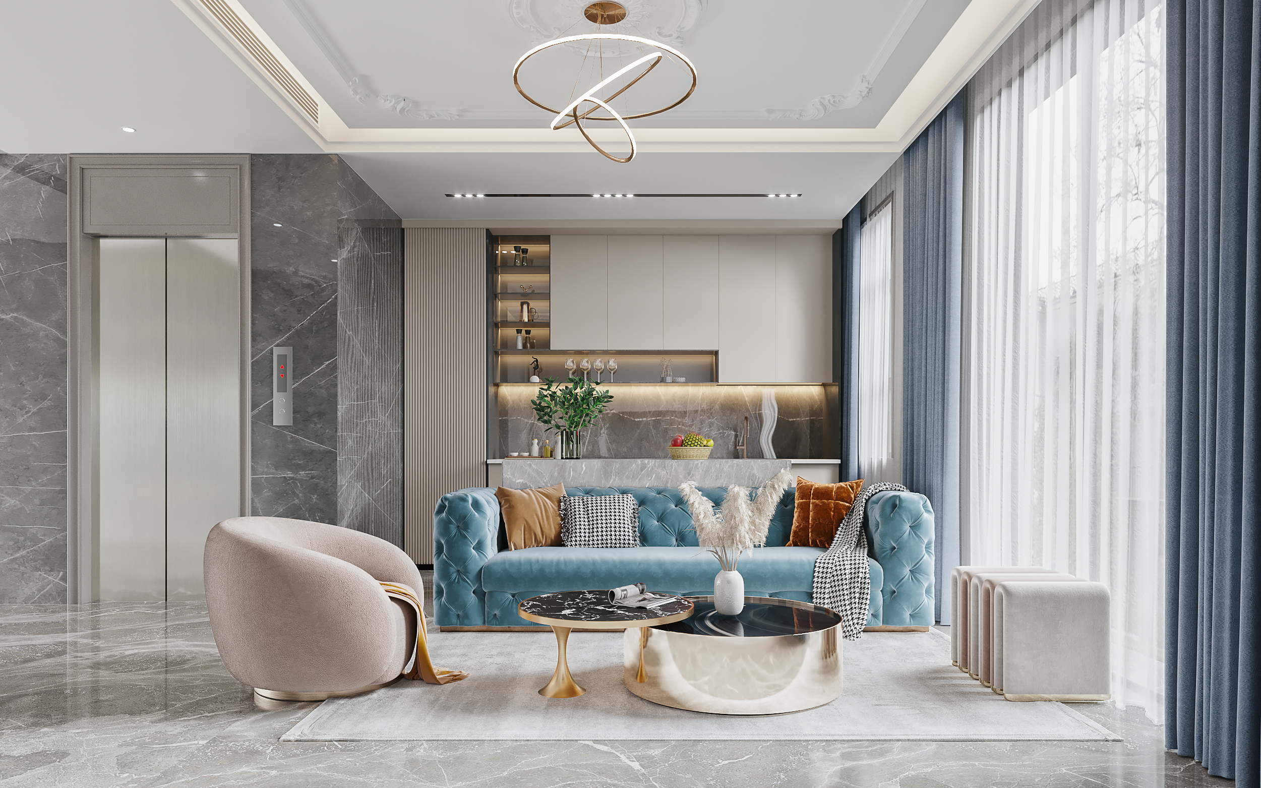 现代法式浪漫满屋-16