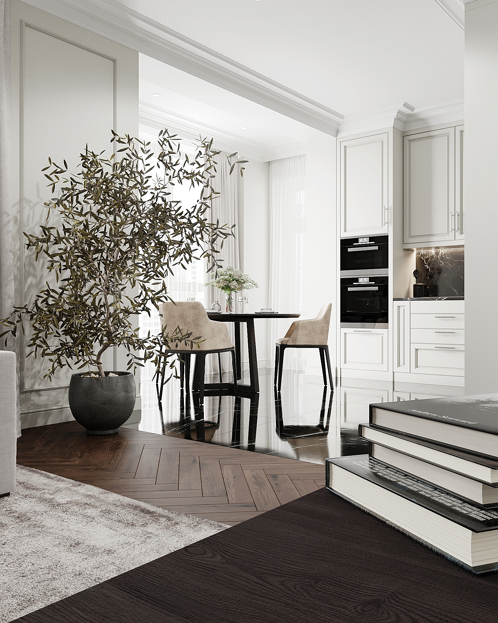 Kitchen living room visualization-5