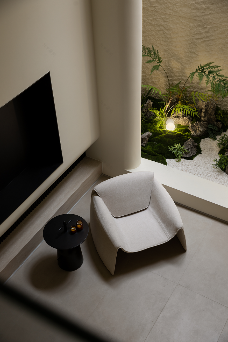 光之瀑布挑空别墅丨中国金华丨涵舍空间设计-20