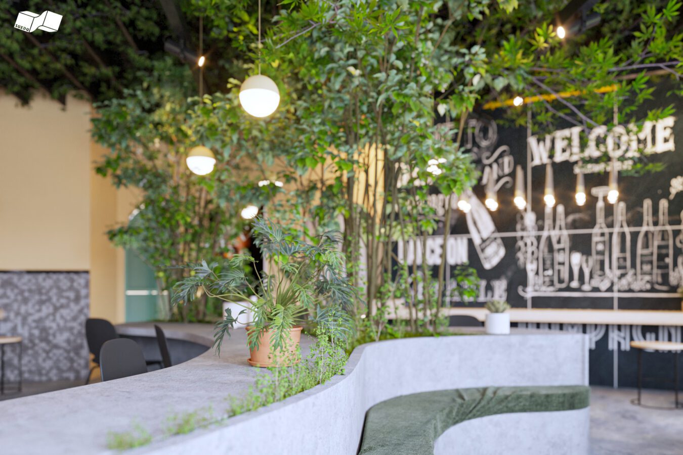 Sketchup咖啡室室内模型丨Phan Thuc-2