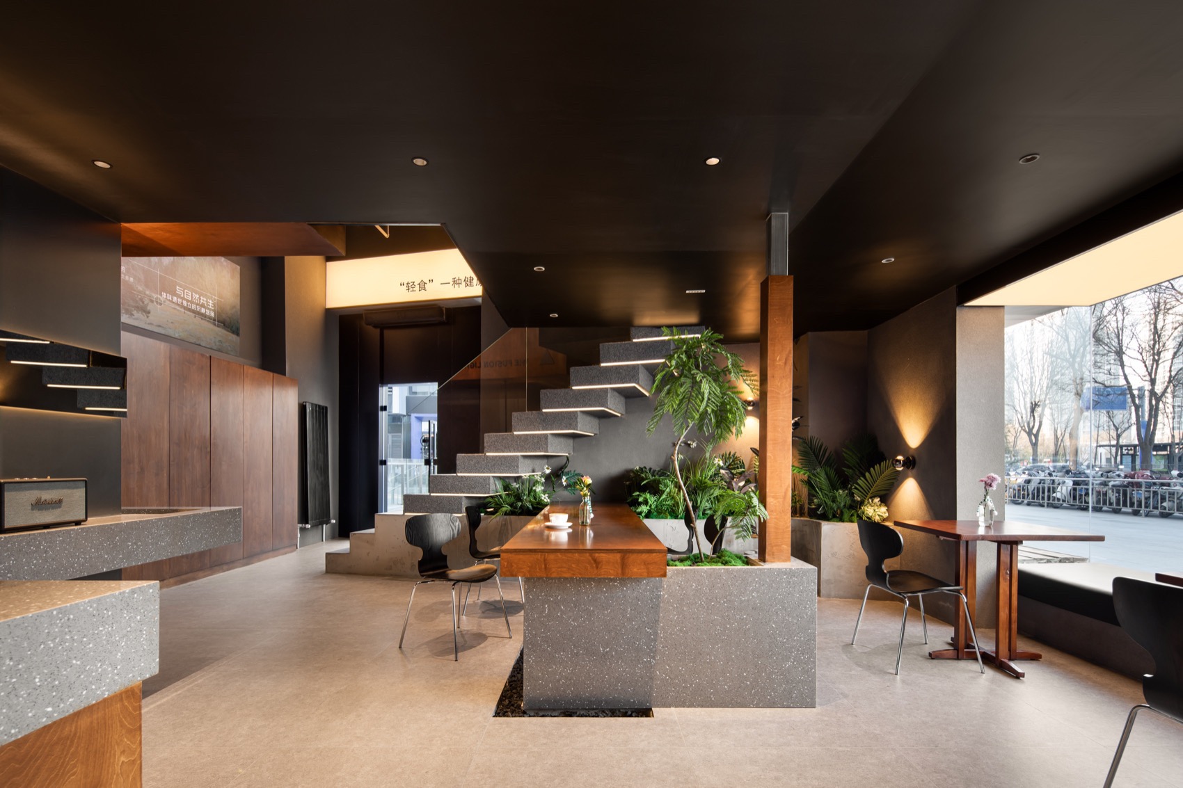 YIHE一合轻食餐厅丨中国太原丨斑斓空间设计-11