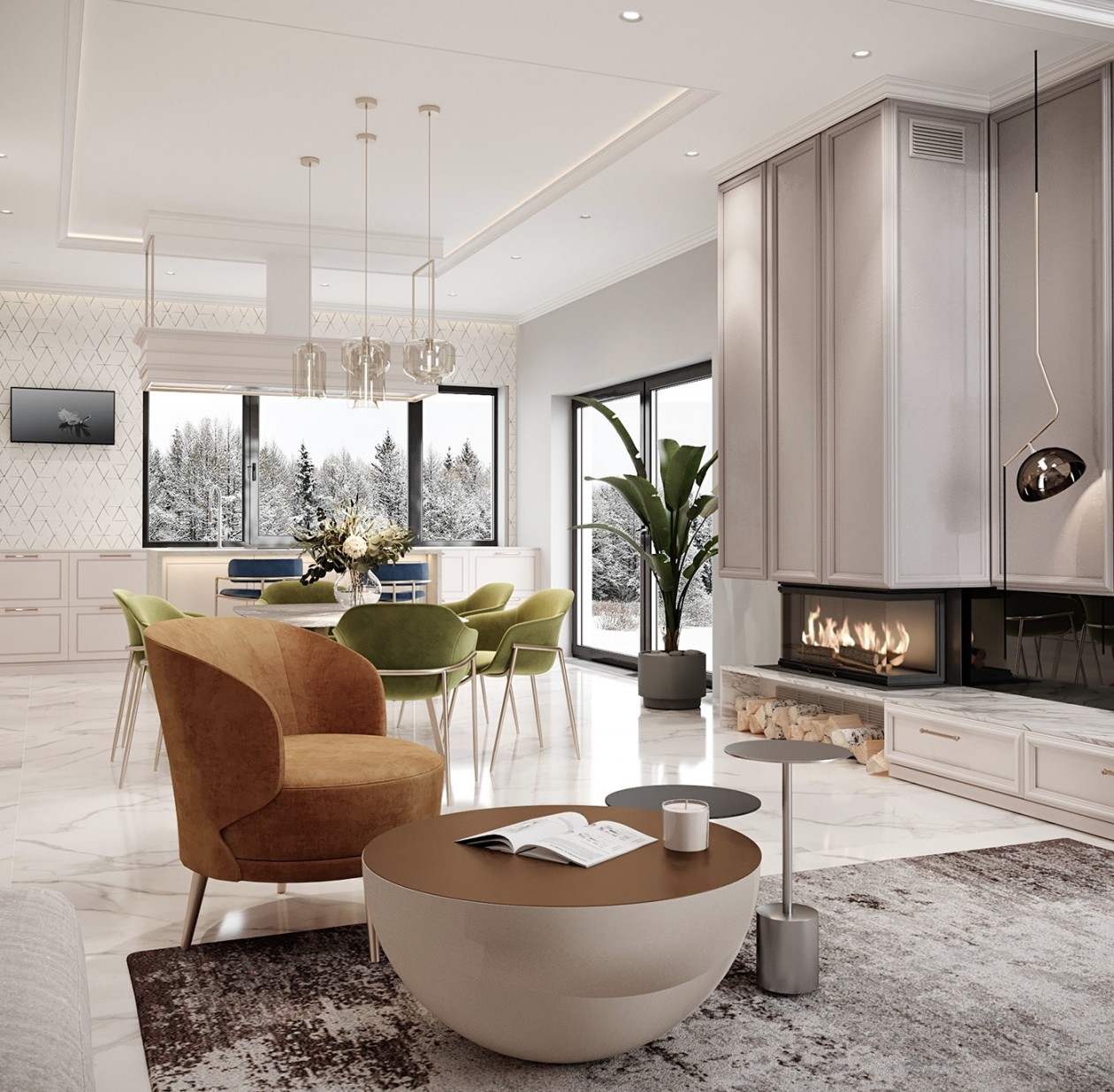 300平方米--浅色系空间设计-0