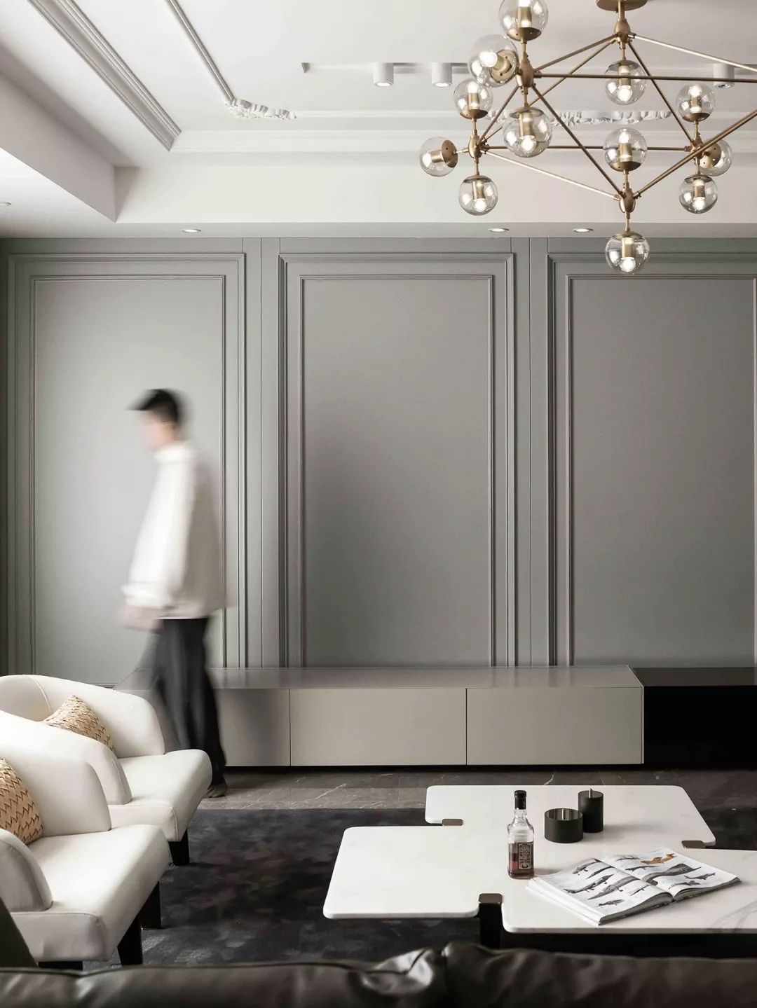 法式轻奢叠拼别墅，中性色的高级格调！-14