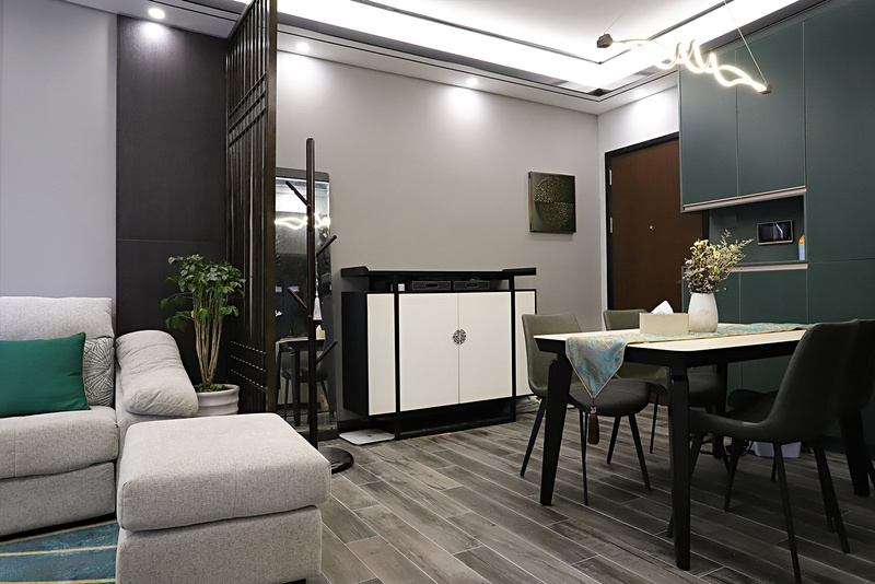 深圳东岭100㎡中式混搭绿意空间-12