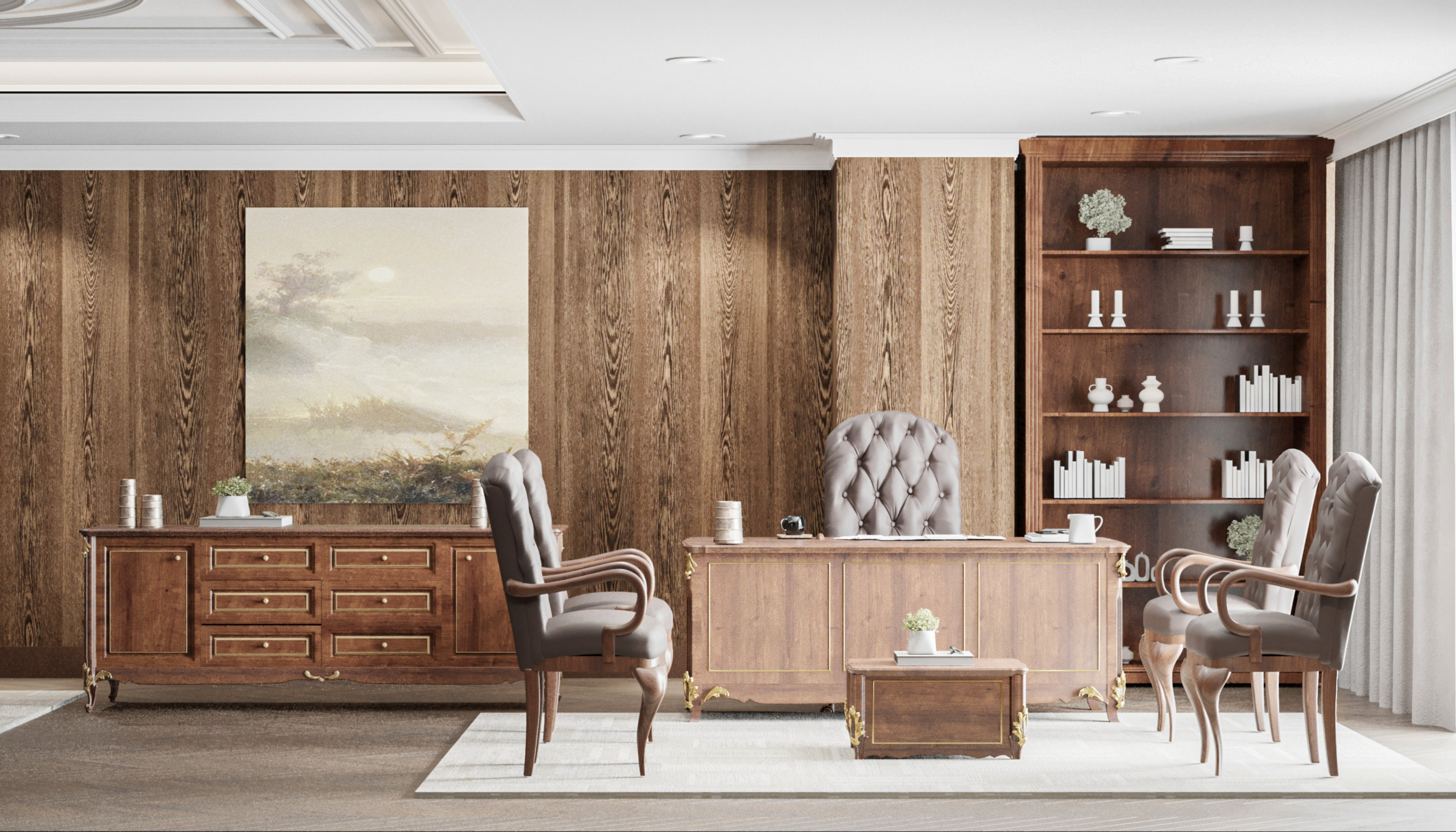 COLLECTION OF FURNITURE ITEMS ( OFFICE )-12