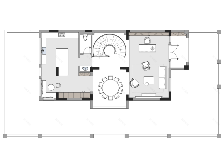 青城山畔复古美式宅居-63